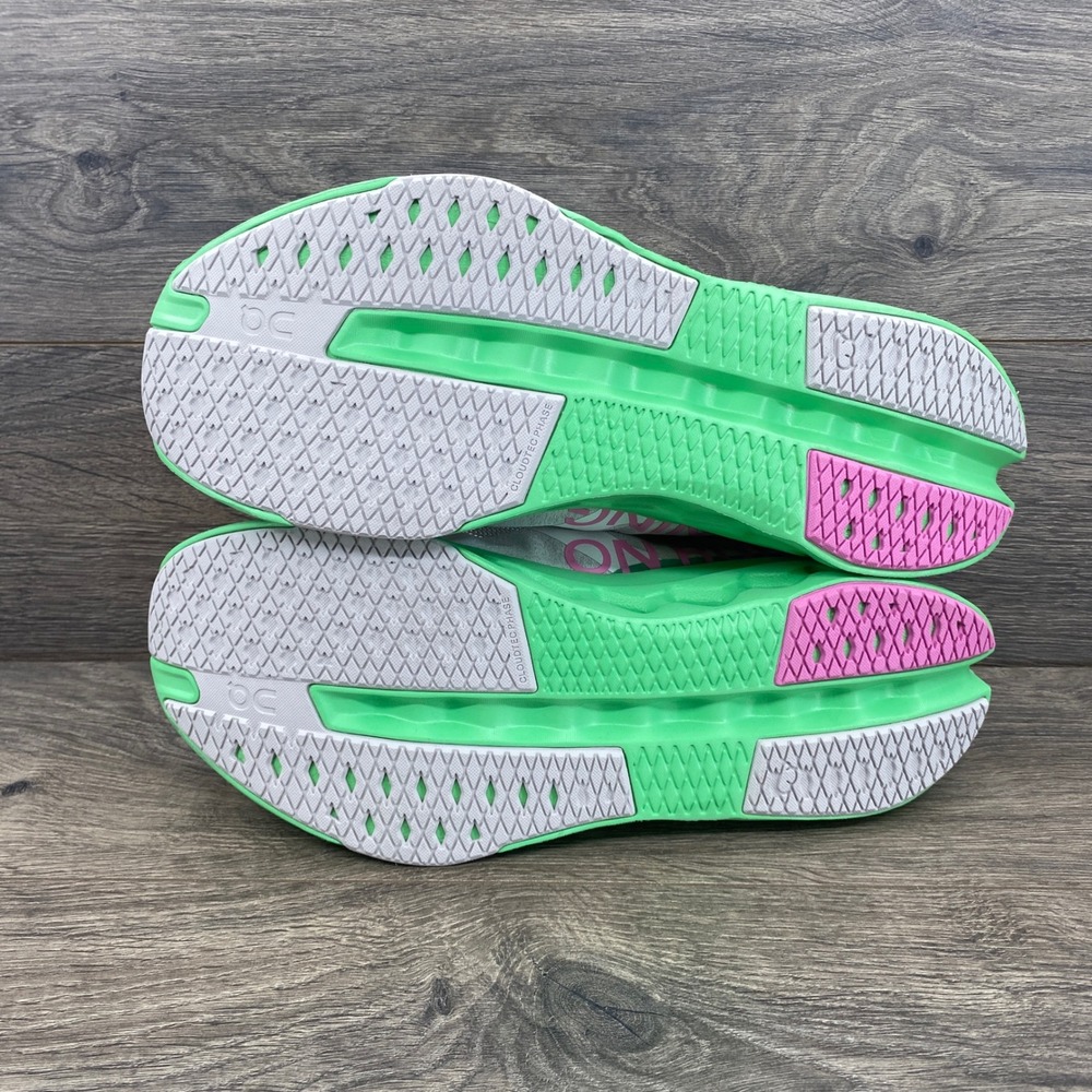On Cloudsurfer Running Shoes Mens 11 White Green Pink CloudTec Phase 3ME30023103 - Picture 3 of 10